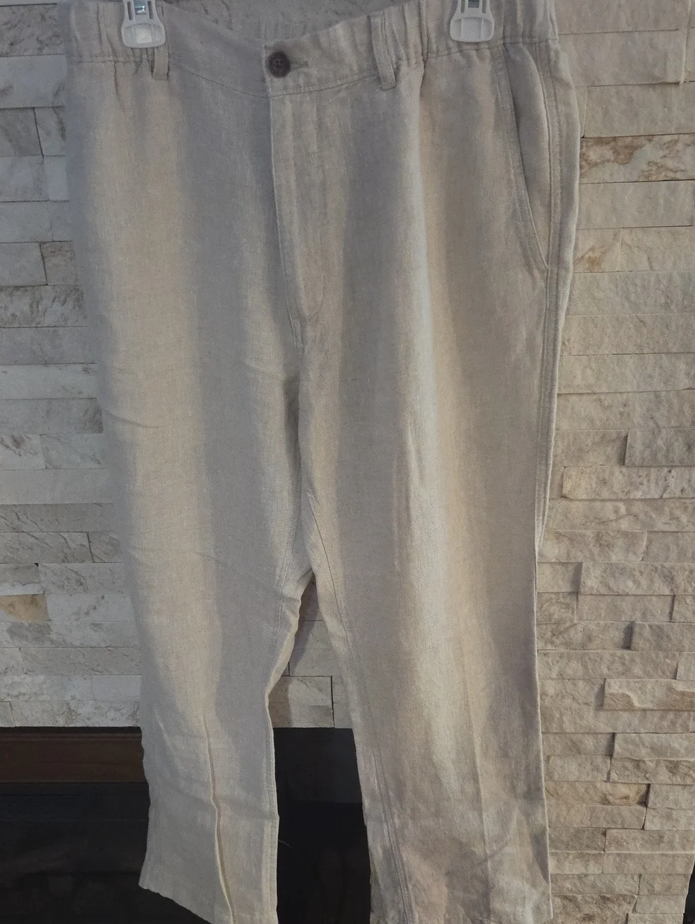 Men's Casual Linen Pants - Light Beige